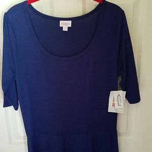 Lularoe Ana Maxi Dress in Navy Blue, size XL